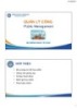 Bài giảng Quản lý công (Public management) - Chương 1: Tổng quan về quản lý công