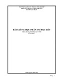 Bài giảng học phần Cơ học đất - Trường Đại học Kỹ thuật Công nghiệp