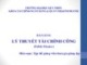 Bài giảng Lý thuyết tài chính công
