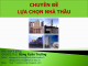 Bài giảng Chuyên đề lựa chọn nhà thầu