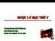 Bài giảng Dược lý học thú y: Phần 1