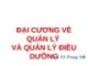 Bài giảng Đại cương về quản lý và quản lý điều dưỡng