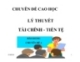 Bài giảng chuyên đề Thị trường tài chính tiền tệ ( GS Bình Minh)