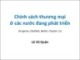 Bài giảng Chính sách thương mại ở các nước đang phát triển - Lê Vũ Quân