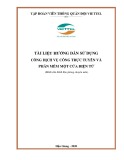 Tài liệu hướng dẫn sử dụng cổng dịch vụ công trực tuyến và phần mềm một cửa điện tử (Dành cho Lãnh đạo phòng chuyên môn)