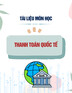 Tài liệu môn học Thanh toán quốc tế