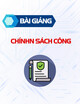 Bài giảng Chính sách công (Public policy)